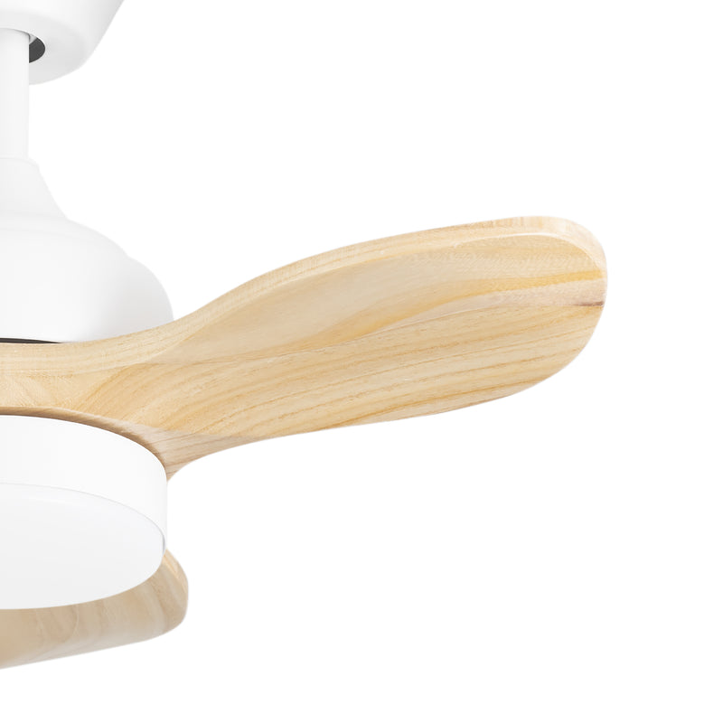 VE-0022-BLA, FAN CALAR Ø750MM IP20 LED SW 2700-4000-6000K ON-OFF  LIGHT WOOD 2570, White, OPAL