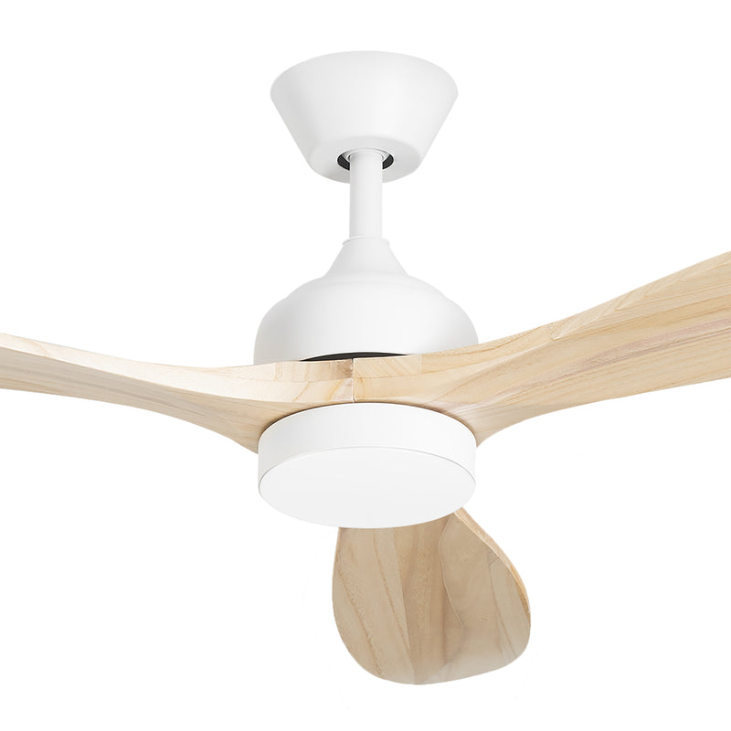 VE-0023-BLA, FAN CALAR Ø1320MM IP20 LED SW 2700-4000-6000K ON-OFF  LIGHT WOOD 2570, White, OPAL