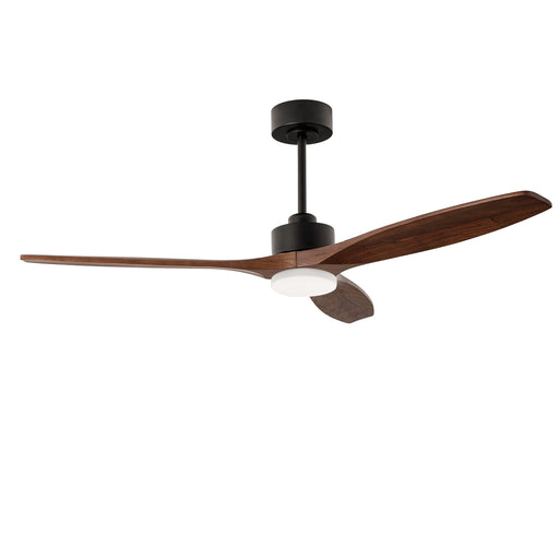 FAN STEM EVO Ø1320MM BAR LIGHT IP20 LED SW 3000-4000-5000K ON-OFF BLACK MADERA 