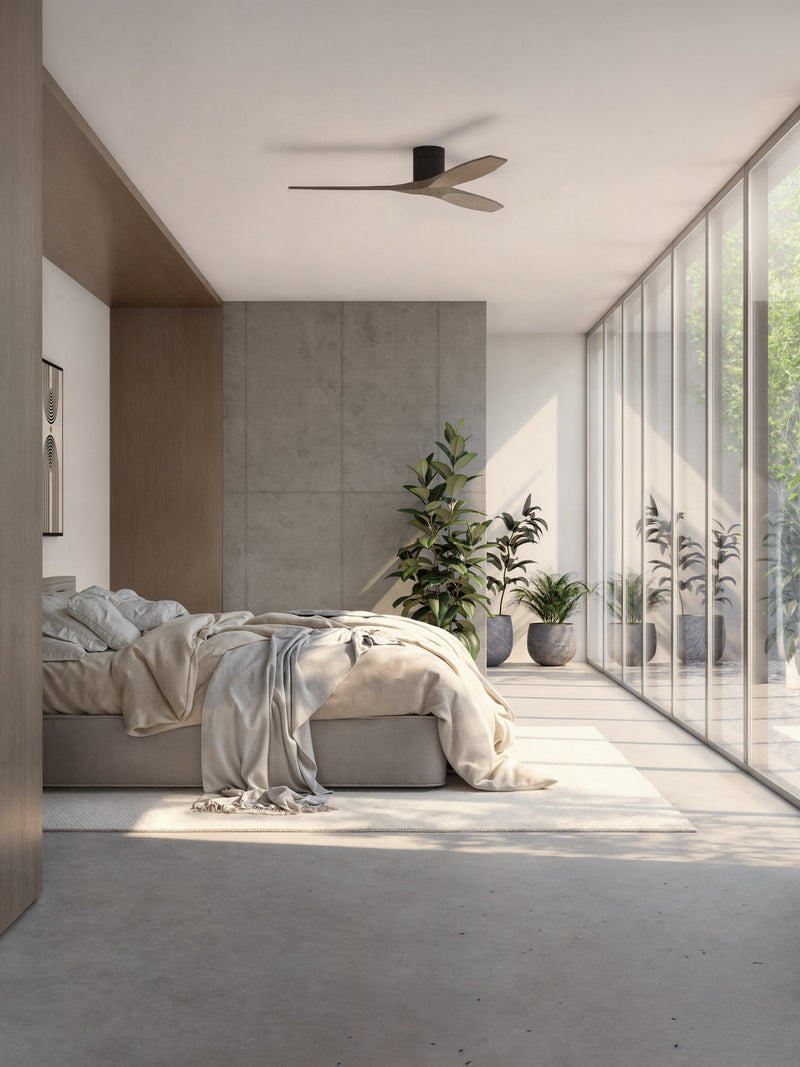 FAN STEM EVO Ø1320MM CANOPY WITHOUT LIGHT IP20 BLACK MADERA OSCURA