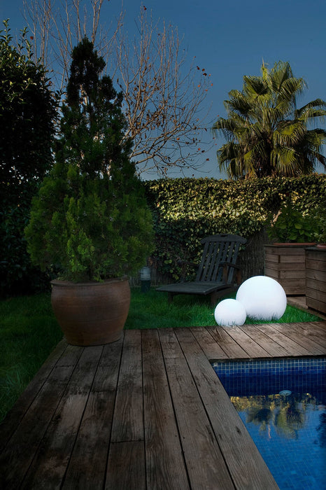 BOLLARD CHILLOUT IP44 CISNE PENDANT & SURFACE Ø300MM, Ø400MM, Ø500MM E27 15 OPAL WHITE