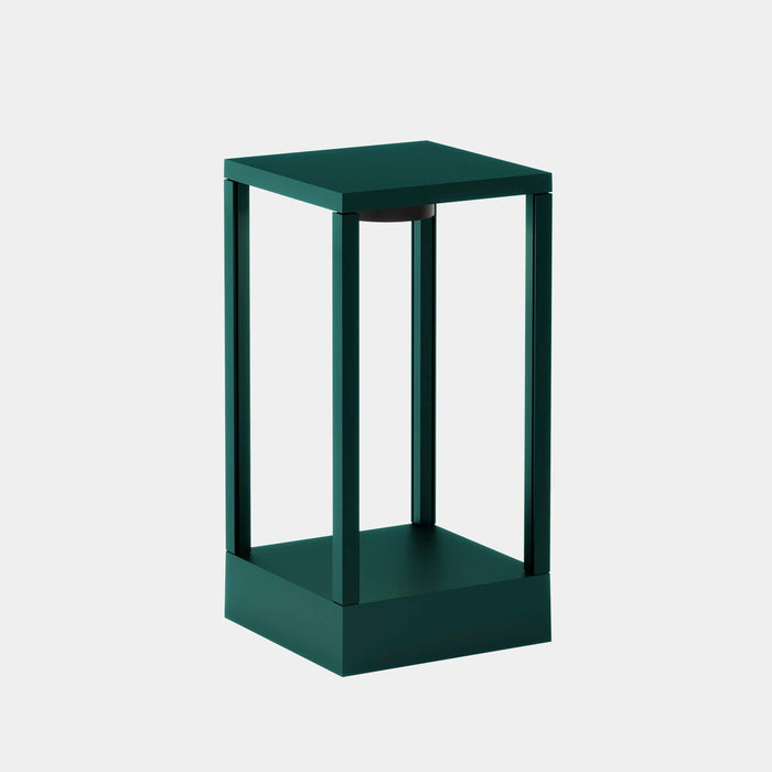 BOLLARD CHILLOUT IP66 RACK BOLLARD FIXED 150X150X300MM LED 14.9 SW 2700-3200-400,Fir Green,Aluminium, Teakwood