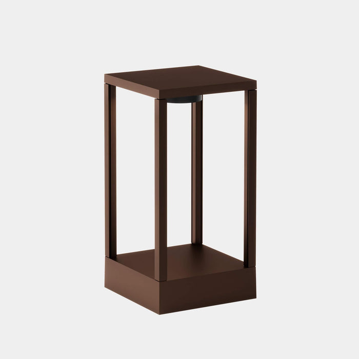 BOLLARD CHILLOUT IP66 RACK BOLLARD FIXED 150X150X300MM LED 14.9 SW 2700-3200-400 55-E058-J6-DU,Brown,Aluminium, Teakwood