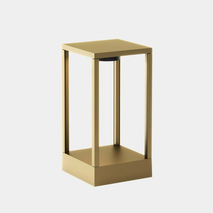 BOLLARD CHILLOUT IP66 RACK BOLLARD FIXED 150X150X300MM LED 14.9 SW 2700-3200-400,Gold,Aluminium, Concrete