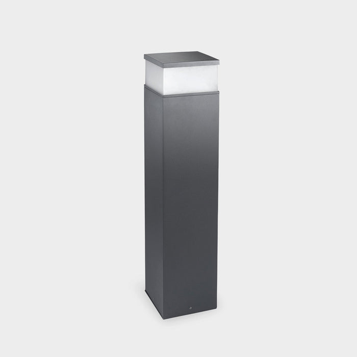 BOLLARD IP65 CUBIK LED 650MM LED 17.5 SW 2700-3200-4000K ON-OFF URBAN GREY 1291L