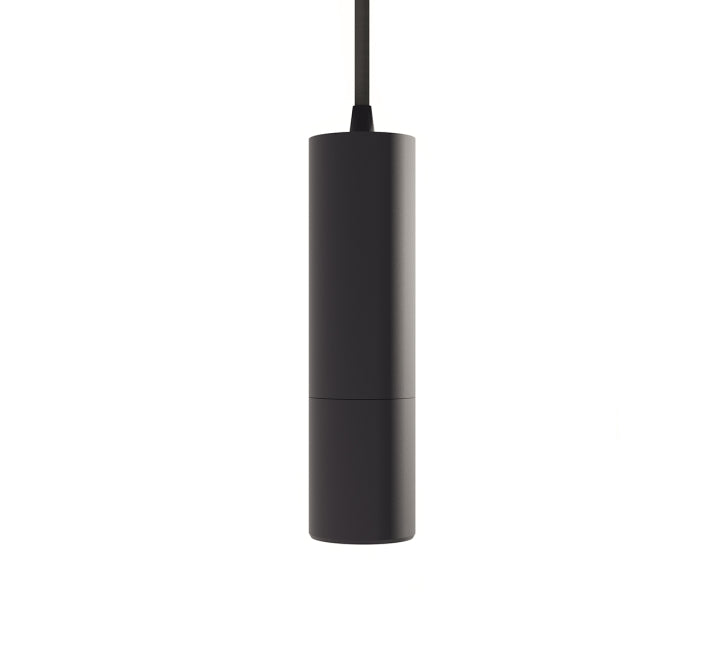 Black Track Light Fitting, Cano Pendant Long GU10, Dimmable, for Single Circuit Black Track Lighting