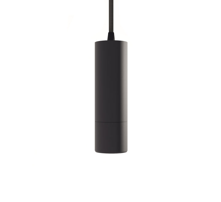 Black Track Light Fitting, Cano Pendant Short GU10, Dimmable, for Single Circuit Black Track Lighting