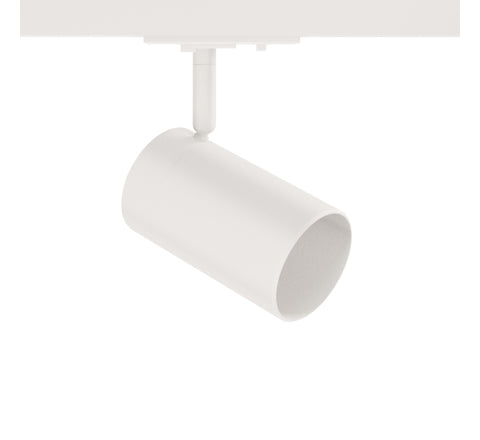 White Cano Long GU10 single circuit track light fitting