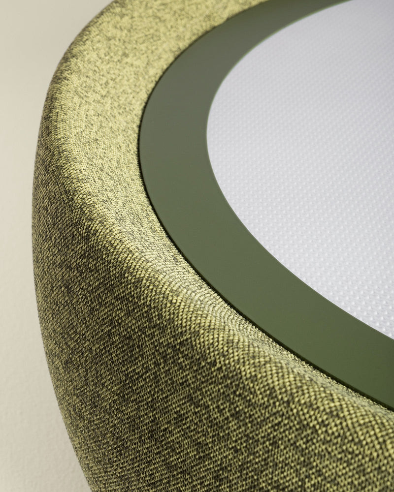 CEILING FIXTURE GONG LED 32.4 2700K DALI-2 VERD RAL 6003 MATT TEIXIT TEXTIL VERD