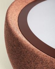 CEILING FIXTURE GONG LED 34.7 3000K PHASE CUT TEIXIT TEXTIL VERMELL MARRON RAL 8