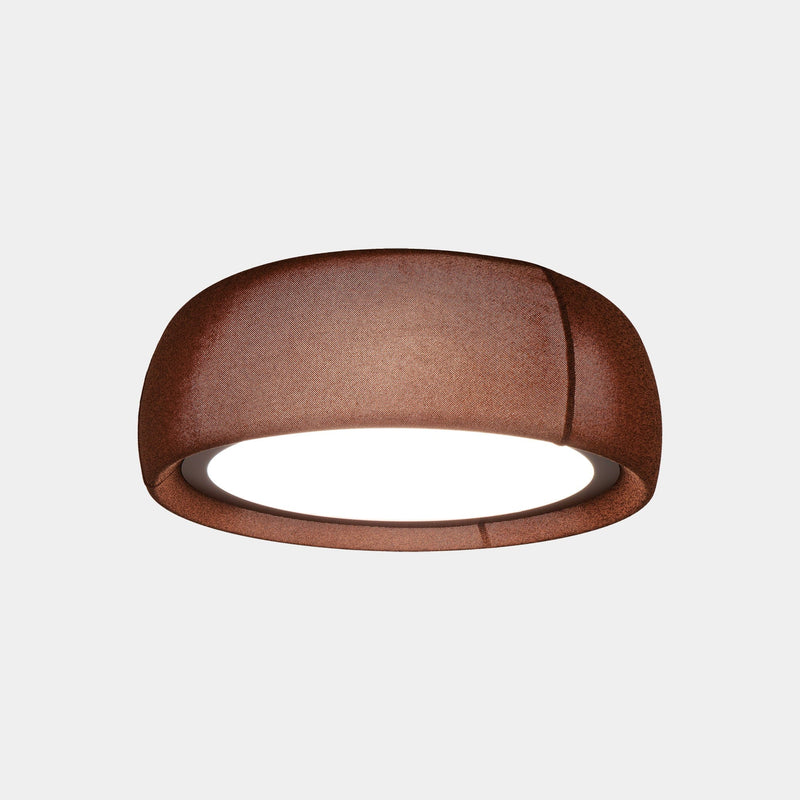 CEILING FIXTURE GONG LED 34.7 3000K PHASE CUT TEIXIT TEXTIL VERMELL MARRON RAL 8