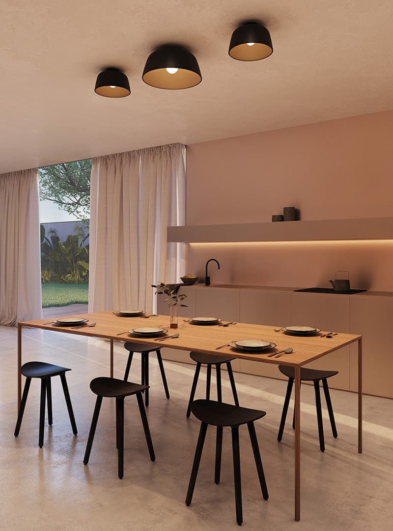 CEILING FIXTURE MISO Ø285MM E27 15 BLACK 422LM