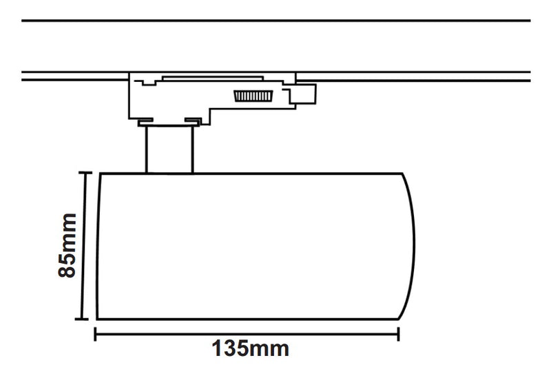 Style Eco 22W 3000K White Track Spot with Honeycomb - 3400lm