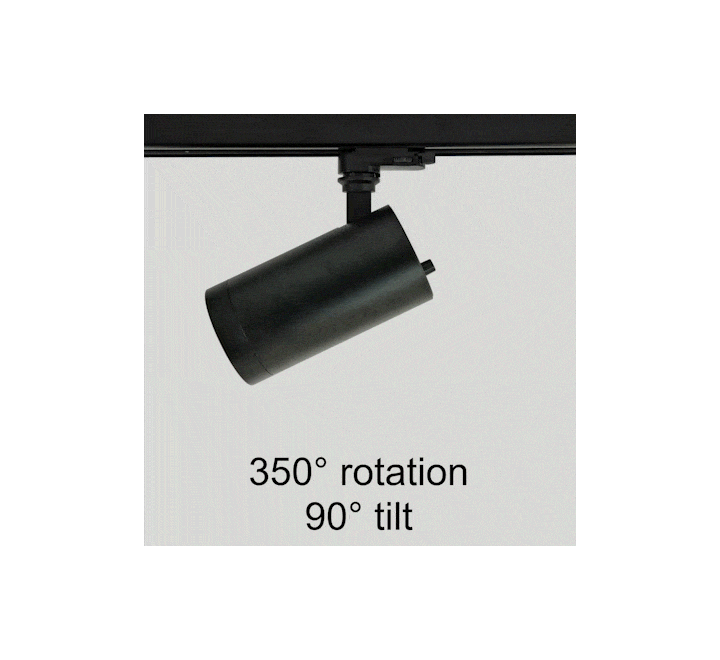 Morpheos Black On Board Dimming CRI90 3 Circuit Tracklight , CCT Colour Changing 3000K,4000K,5700K