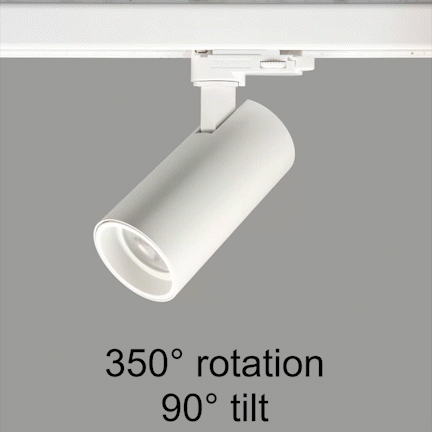 Tube GU10 White 3 Circuit Track Spot , Dimmable, Requires GU10 LED