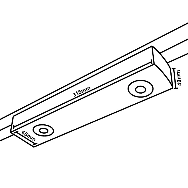 Track Emergency LED, Non Maintained, White 6000K 250lm, 3HR Emergency for 3 Circuit Track