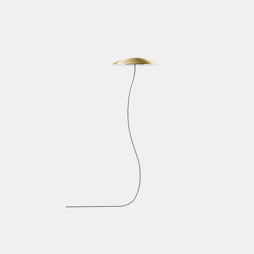 FLOOR LAMP NOWAY SINGLE SCREEN LED 18 LED WARM-WHITE 3000K ON-OFF MATTE GOLD 791