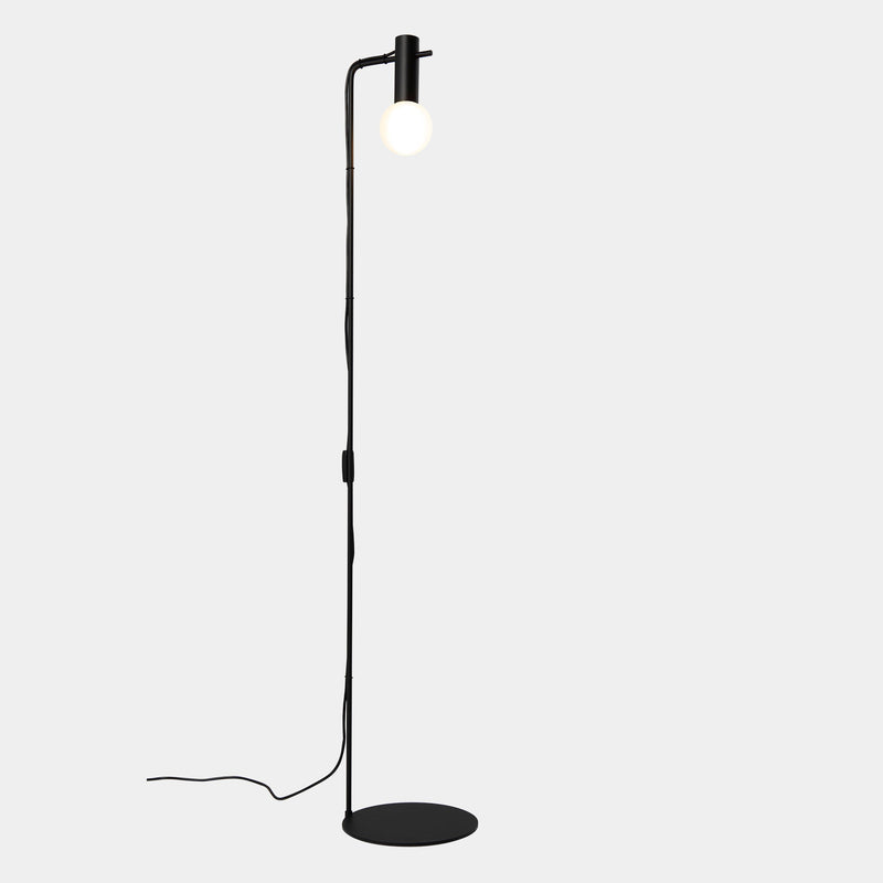FLOOR LAMP NUDE SINGLE CURVED E27 15 BLACK 25-8522-05-05