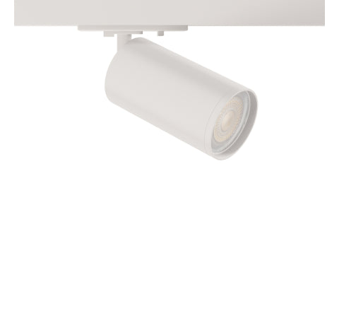 White Halo GU10 single circuit track light fitting