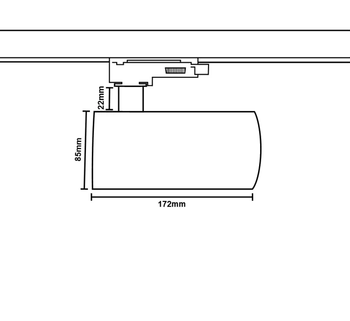 Morpheos White On Board Dimming 24 Degree Lens CRI90 3 Circuit Tracklight , CCT Colour Changing 3000K,4000K,5700K