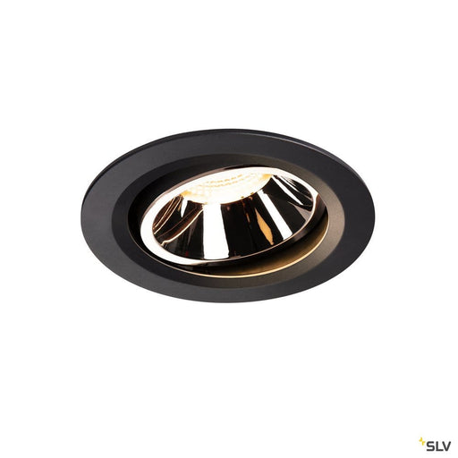 Numinos Dl L, Indoor Led Recessed Ceiling Light Black/chrome 3000k 40° Gimballed, Rotating And Pivoting - Toplightco
