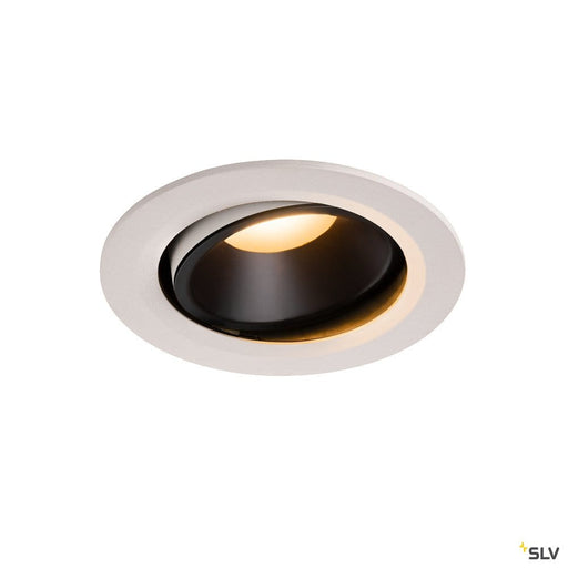 Numinos Dl L, Indoor Led Recessed Ceiling Light White/black 2700k 40° Gimballed, Rotating And Pivoting - Toplightco