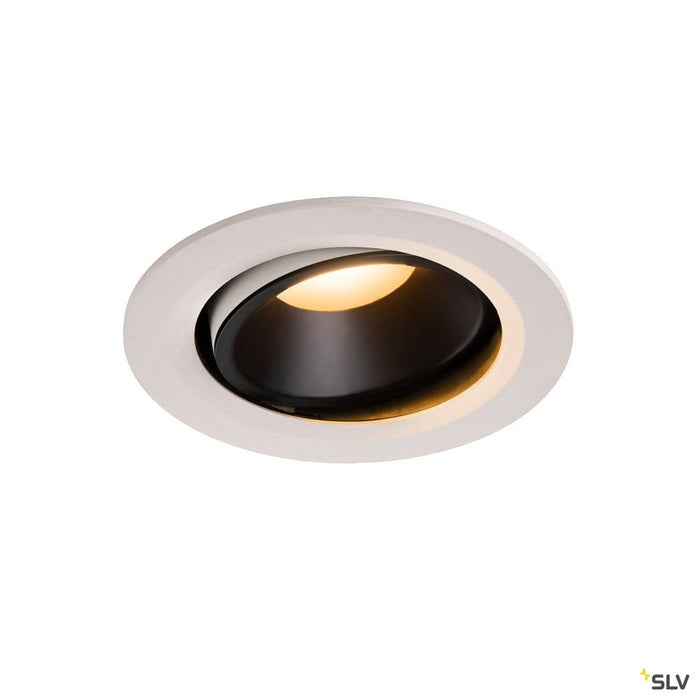 Numinos Dl L, Indoor Led Recessed Ceiling Light White/black 2700k 55° Gimballed, Rotating And Pivoting - Toplightco