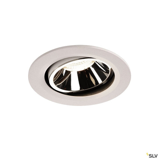 Numinos Dl L, Indoor Led Recessed Ceiling Light White/chrome 4000k 20° Gimballed, Rotating And Pivoting - Toplightco