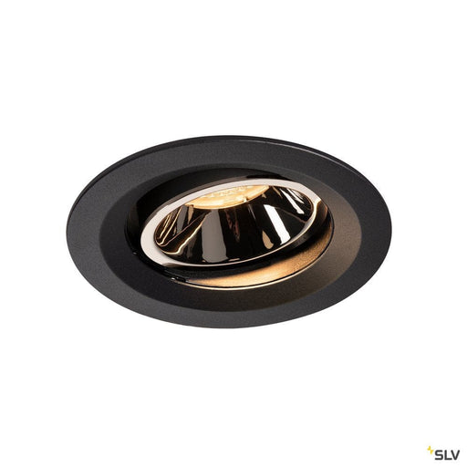 Numinos Dl M, Indoor Led Recessed Ceiling Light Black/chrome 3000k 20° Gimballed, Rotating And Pivoting - Toplightco