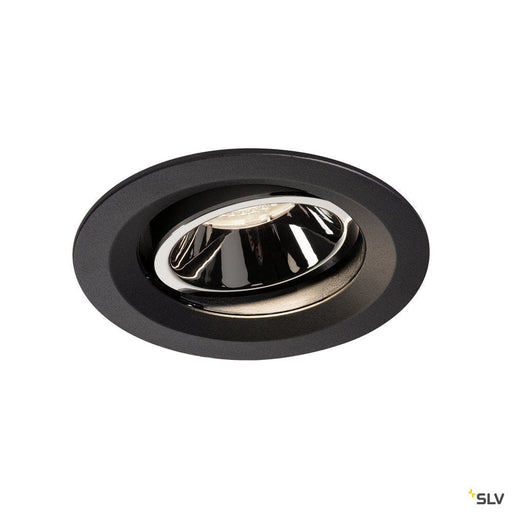 Numinos Dl M, Indoor Led Recessed Ceiling Light Black/chrome 4000k 40° Gimballed, Rotating And Pivoting - Toplightco