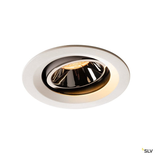 Numinos Dl M, Indoor Led Recessed Ceiling Light White/chrome 2700k 20° Gimballed, Rotating And Pivoting - Toplightco