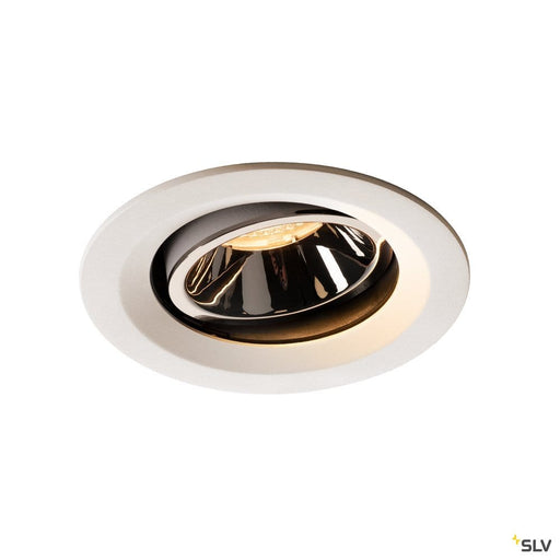 Numinos Dl M, Indoor Led Recessed Ceiling Light White/chrome 3000k 20° Gimballed, Rotating And Pivoting - Toplightco