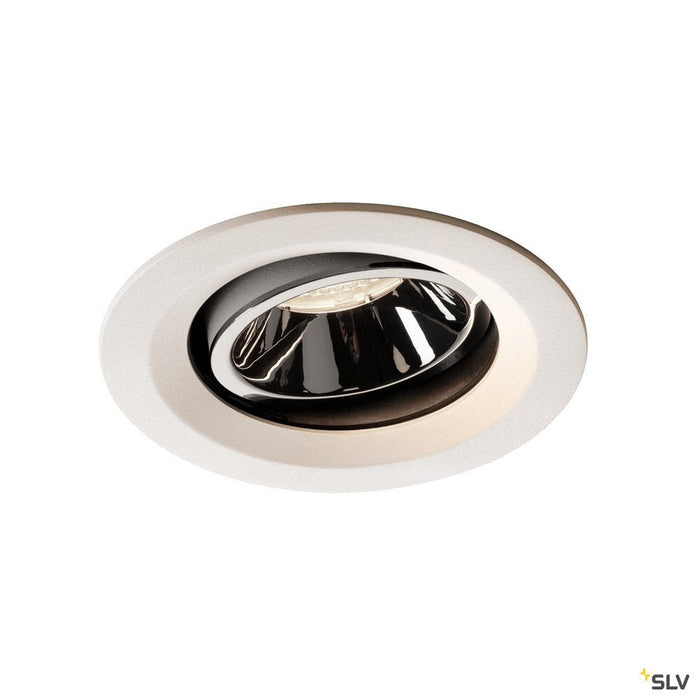 Numinos Dl M, Indoor Led Recessed Ceiling Light White/chrome 4000k 40° Gimballed, Rotating And Pivoting - Toplightco