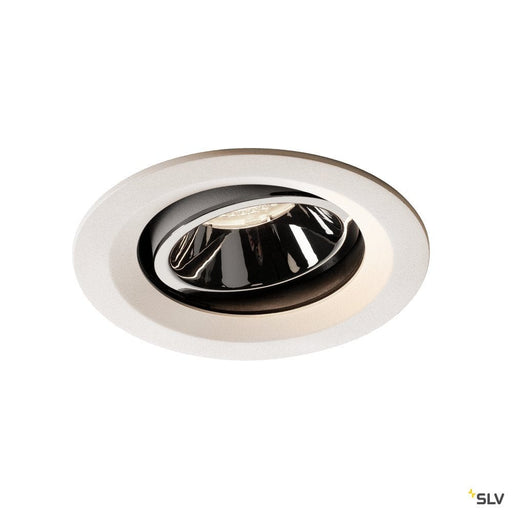 Numinos Dl M, Indoor Led Recessed Ceiling Light White/chrome 4000k 55° Gimballed, Rotating And Pivoting - Toplightco