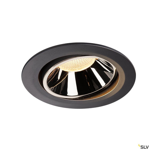 Numinos Dl Xl, Indoor Led Recessed Ceiling Light Black/chrome 3000k 20° Gimballed, Rotating And Pivoting - Toplightco