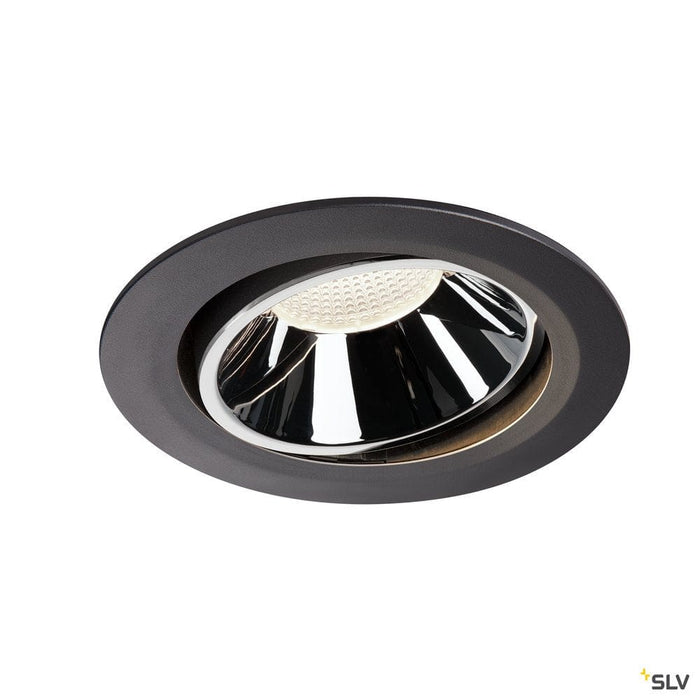 Numinos Dl Xl, Indoor Led Recessed Ceiling Light Black/chrome 4000k 20° Gimballed, Rotating And Pivoting - Toplightco