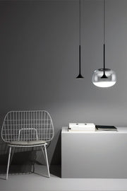 PENDANT ALIVE SINGLE WITH GLASS DIFUSOR LED 8.5 LED WARM-WHITE 2700K ON-OFF BLAC