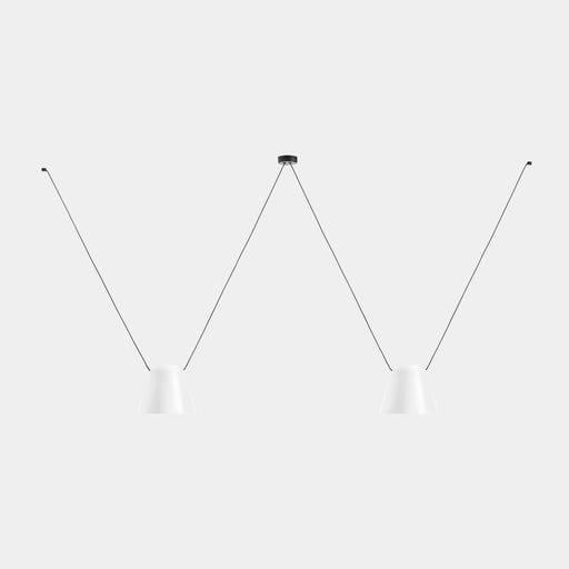 PENDANT ATTIC 2 BODIES CONIC SHAPE 1200MM E27 30 WHITE 1832LM