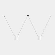 PENDANT ATTIC 2 BODIES CONIC SHAPE 2200MM E27 30 WHITE 1832LM