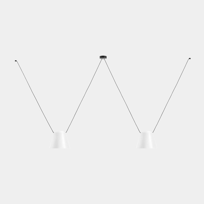 PENDANT ATTIC 2 BODIES CONIC SHAPE 2200MM E27 30 WHITE 1832LM