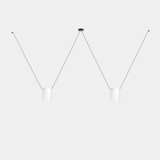 PENDANT ATTIC 2 BODIES RECTANGULAR SHAPE 2200MM E27 30 WHITE 1537LM