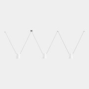 PENDANT ATTIC 3 BODIES CONIC SHAPE 2200MM E27 45 WHITE 2748LM