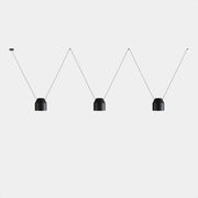 PENDANT ATTIC 3 BODIES HEXAGONAL SHAPE 1200MM SIDE E27 45 BLACK 3255LM