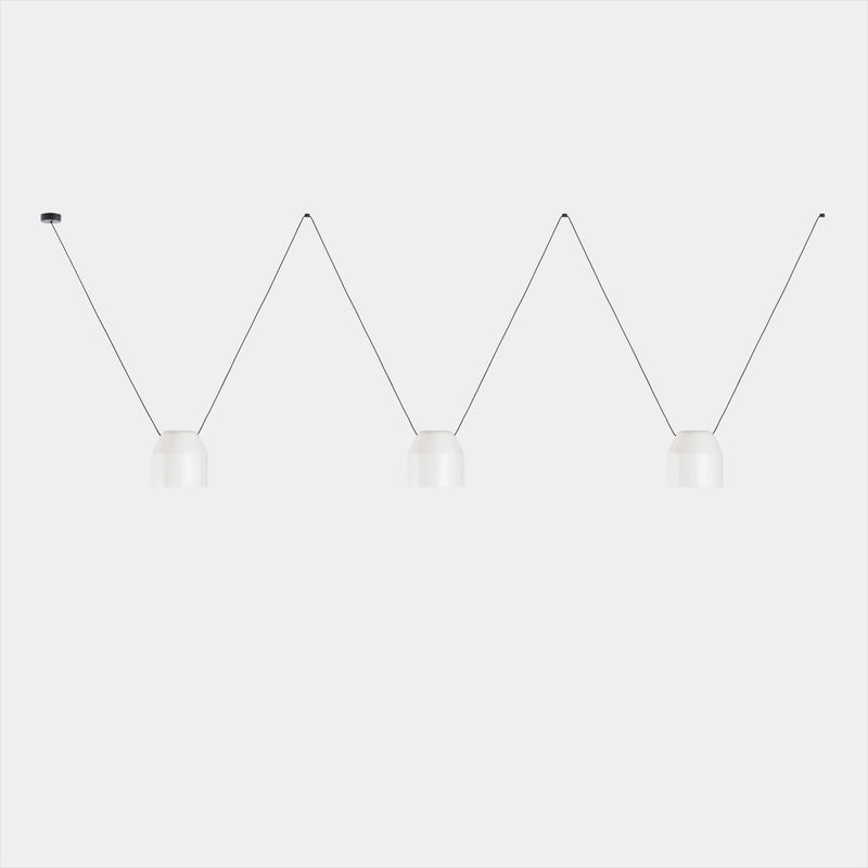 PENDANT ATTIC 3 BODIES HEXAGONAL SHAPE 1200MM SIDE E27 45 WHITE 3255LM