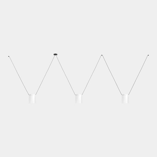 PENDANT ATTIC 3 BODIES RECTANGULAR SHAPE 1200MM E27 45 WHITE 2305LM