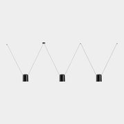 PENDANT ATTIC 3 BODIES RECTANGULAR SHAPE 2200MM E27 45 BLACK 2305LM