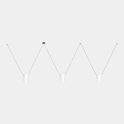 PENDANT ATTIC 3 BODIES RECTANGULAR SHAPE 2200MM E27 45 WHITE 2305LM