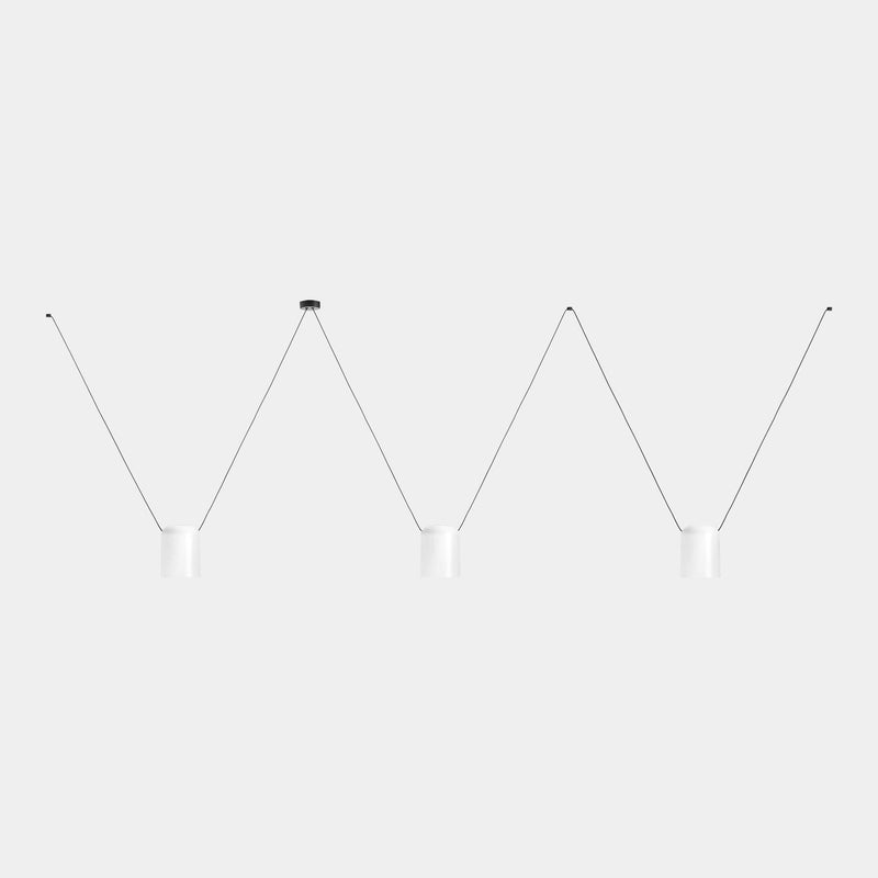 PENDANT ATTIC 3 BODIES RECTANGULAR SHAPE 2200MM E27 45 WHITE 2305LM