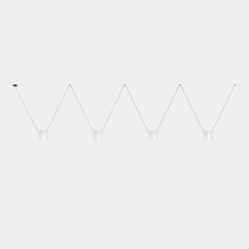 PENDANT ATTIC 4 BODIES HEXAGONAL SHAPE 2200MM SIDE E27 60 WHITE 4340LM