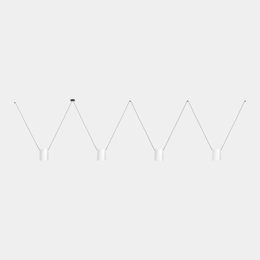 PENDANT ATTIC 4 BODIES RECTANGULAR SHAPE 1200MM E27 60 WHITE 3074LM